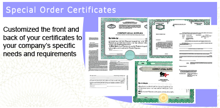 Special Order Certificates